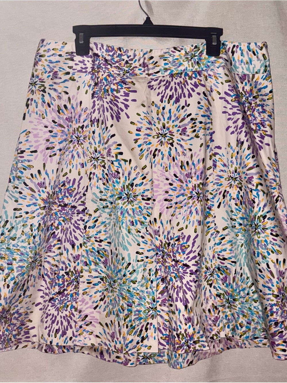 Lane Bryant Size 18 Floral Burst A-Line Skirt Multicolor Cotton Stretch